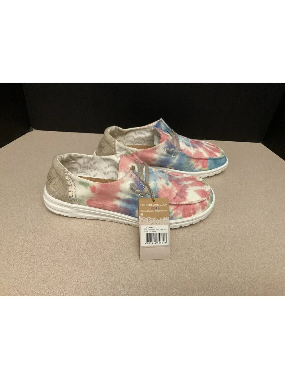 New! Womens Hey Dude Wendy Mandala Tie Dye Slip On Shoes. Size 11. Awesome!